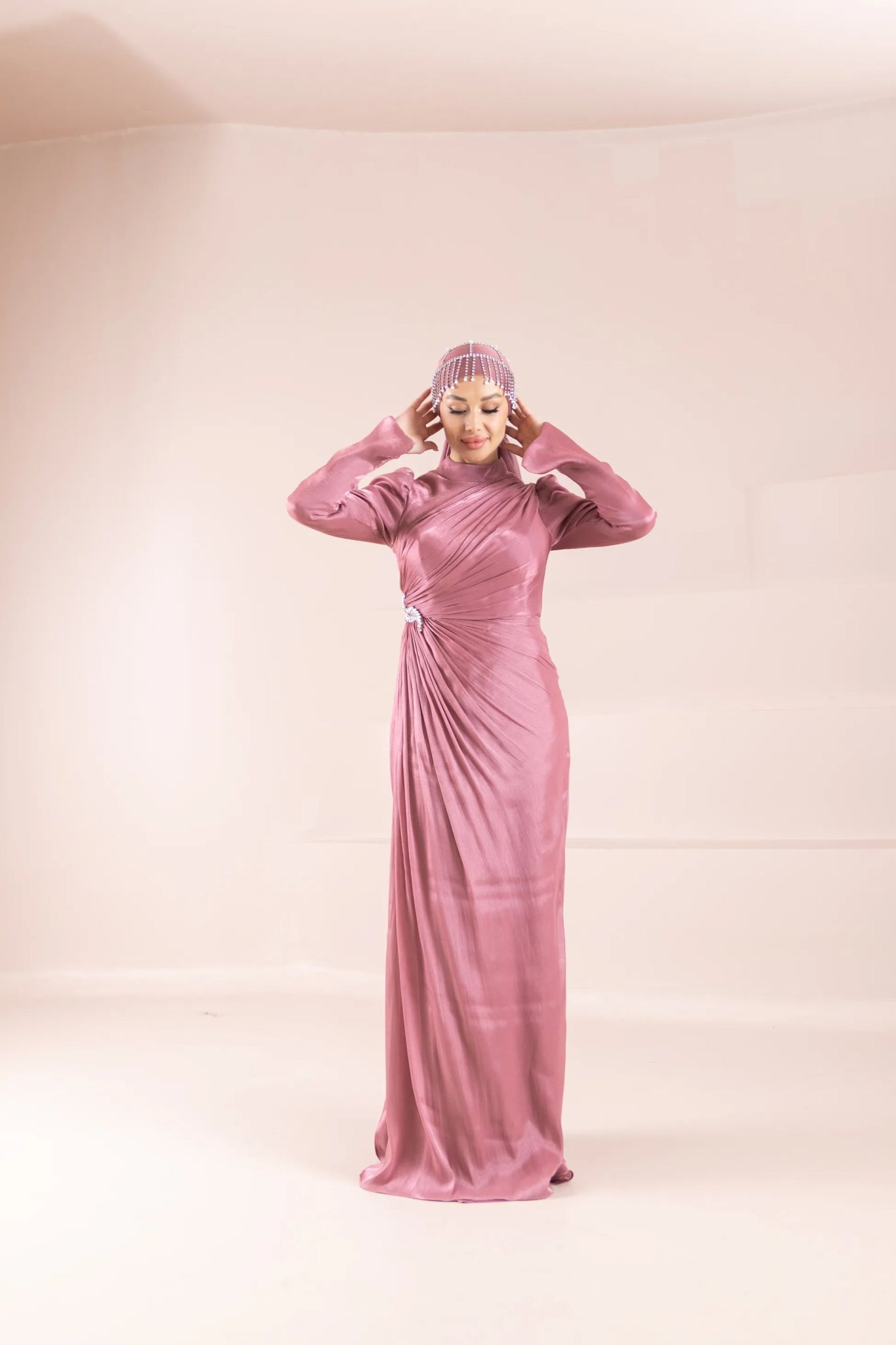 Camellia Tesettür Abiye - FioraofDress - tesettur - abiye - Berry - 38 - hijab - evening - dress