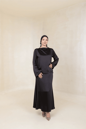 Candida Tesettür Takım - FioraofDress - tesettur - abiye - 44 - Siyahh - hijab - evening - dress