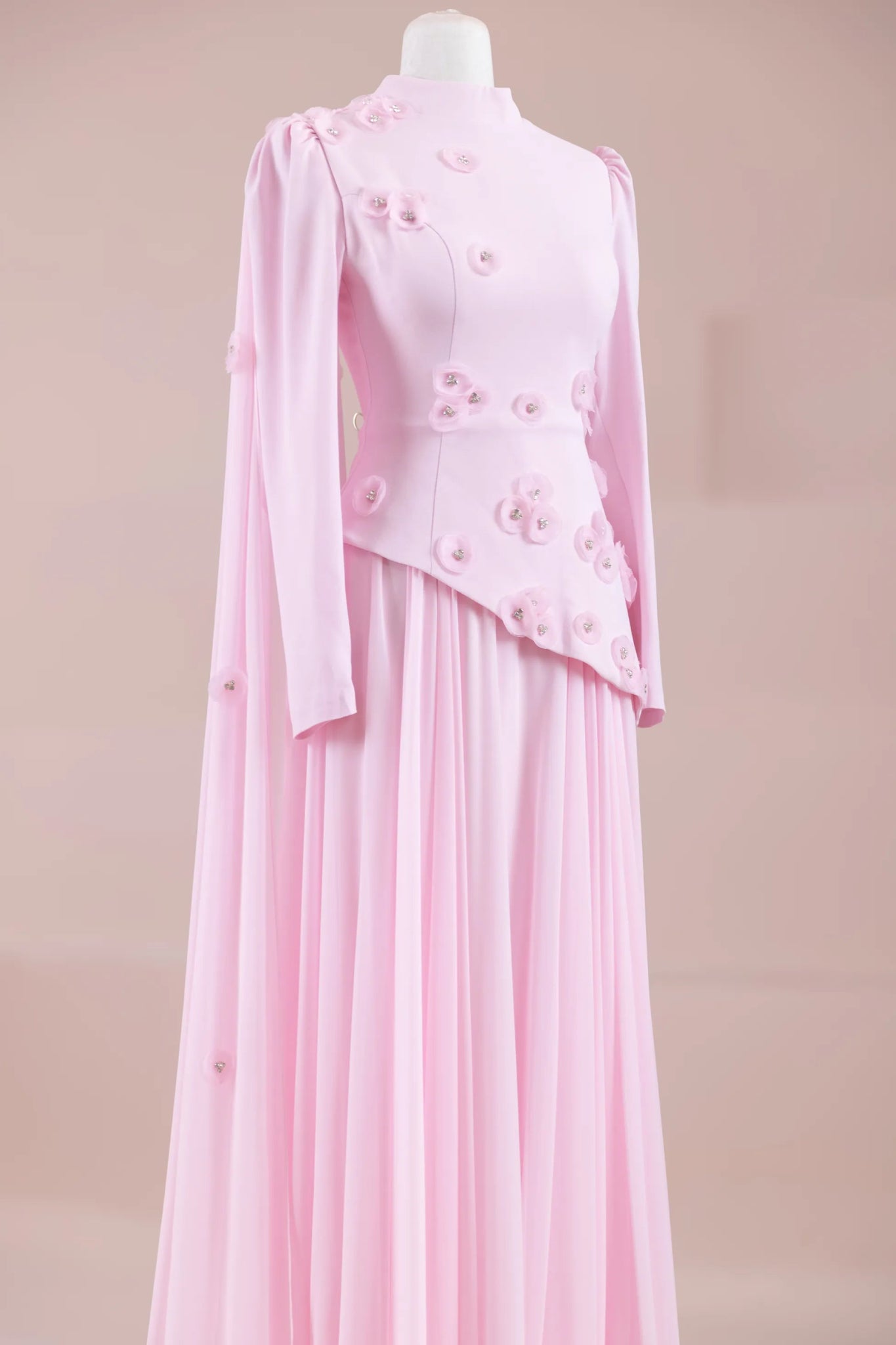 Çeliva Tesettür Abiye - FioraofDress - tesettur - abiye - PEMBE - 38 - hijab - evening - dress