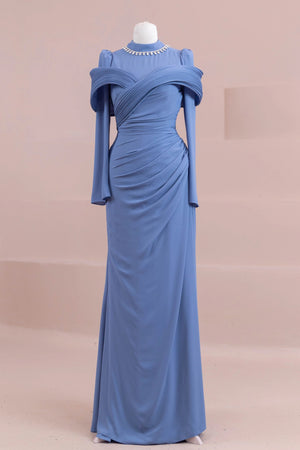 Charm Tesettür Abiye - FioraofDress - tesettur - abiye - Mavii - 36 - hijab - evening - dress