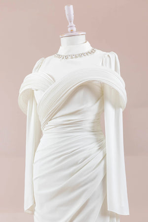 Charm Tesettür Abiye - FioraofDress - tesettur - abiye - Beyaz - 36 - hijab - evening - dress