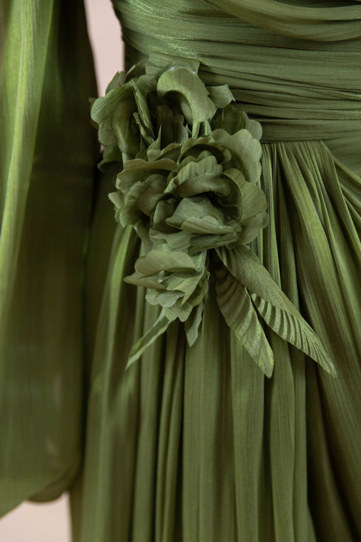 Çiçekli Lotus Tesettür Abiye - FioraofDress - tesettur - abiye - Çimen yeşili - 38 - hijab - evening - dress