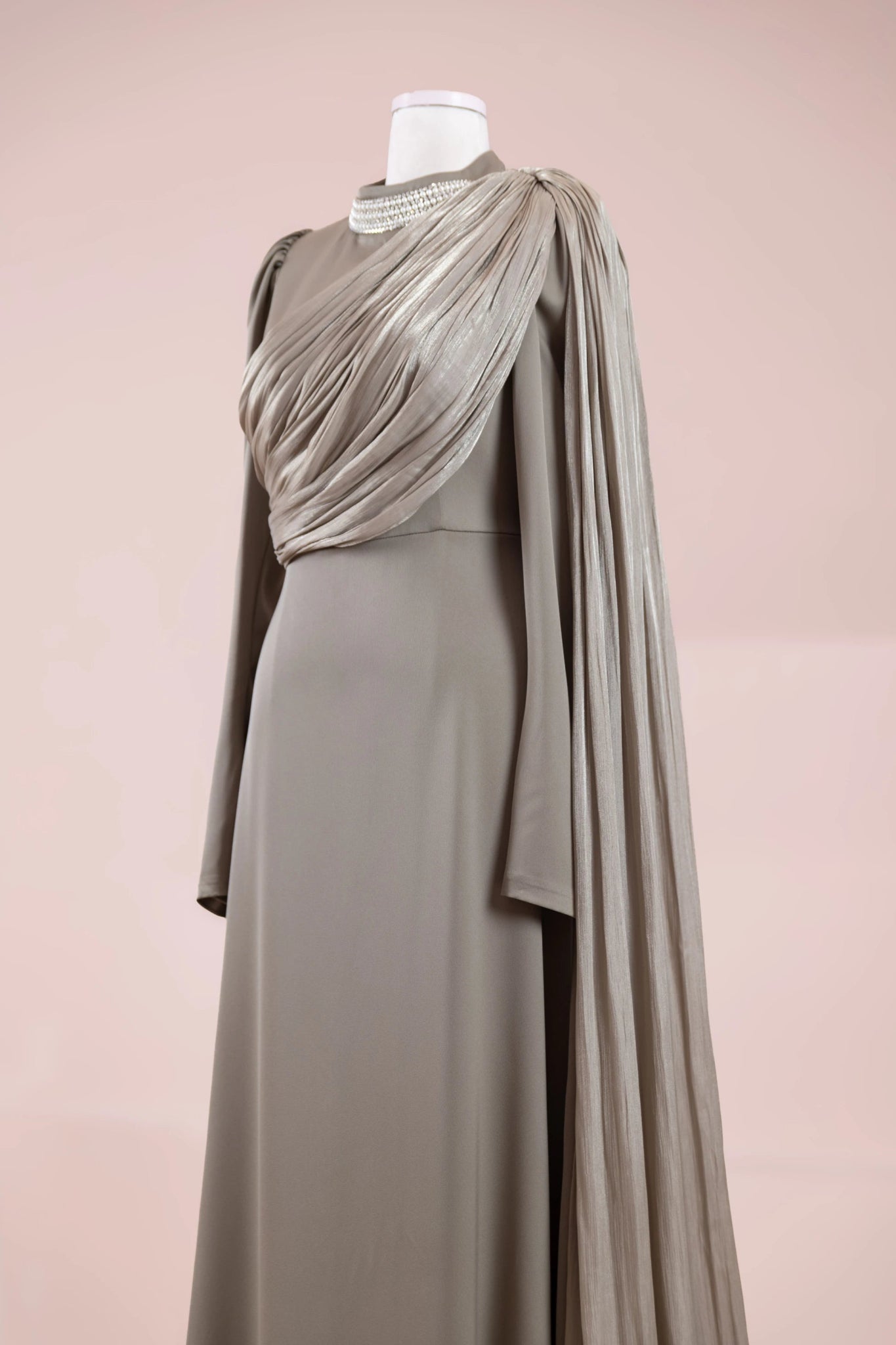 Daisy Tesettür Abiye - FioraofDress - tesettur - abiye - haki - 36 - hijab - evening - dress