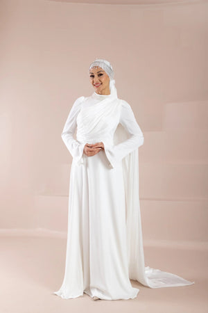 Daisy Tesettür Abiye - FioraofDress - tesettur - abiye - Beyaz - 36 - hijab - evening - dress