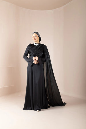 Daisy Tesettür Abiye - FioraofDress - tesettur - abiye - Siyahh - 36 - hijab - evening - dress