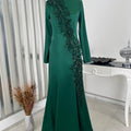 Deniz Balık Etek Tesettür Abiye Zümrüt - FioraofDress - tesettur - abiye - 48 - hijab - evening - dress