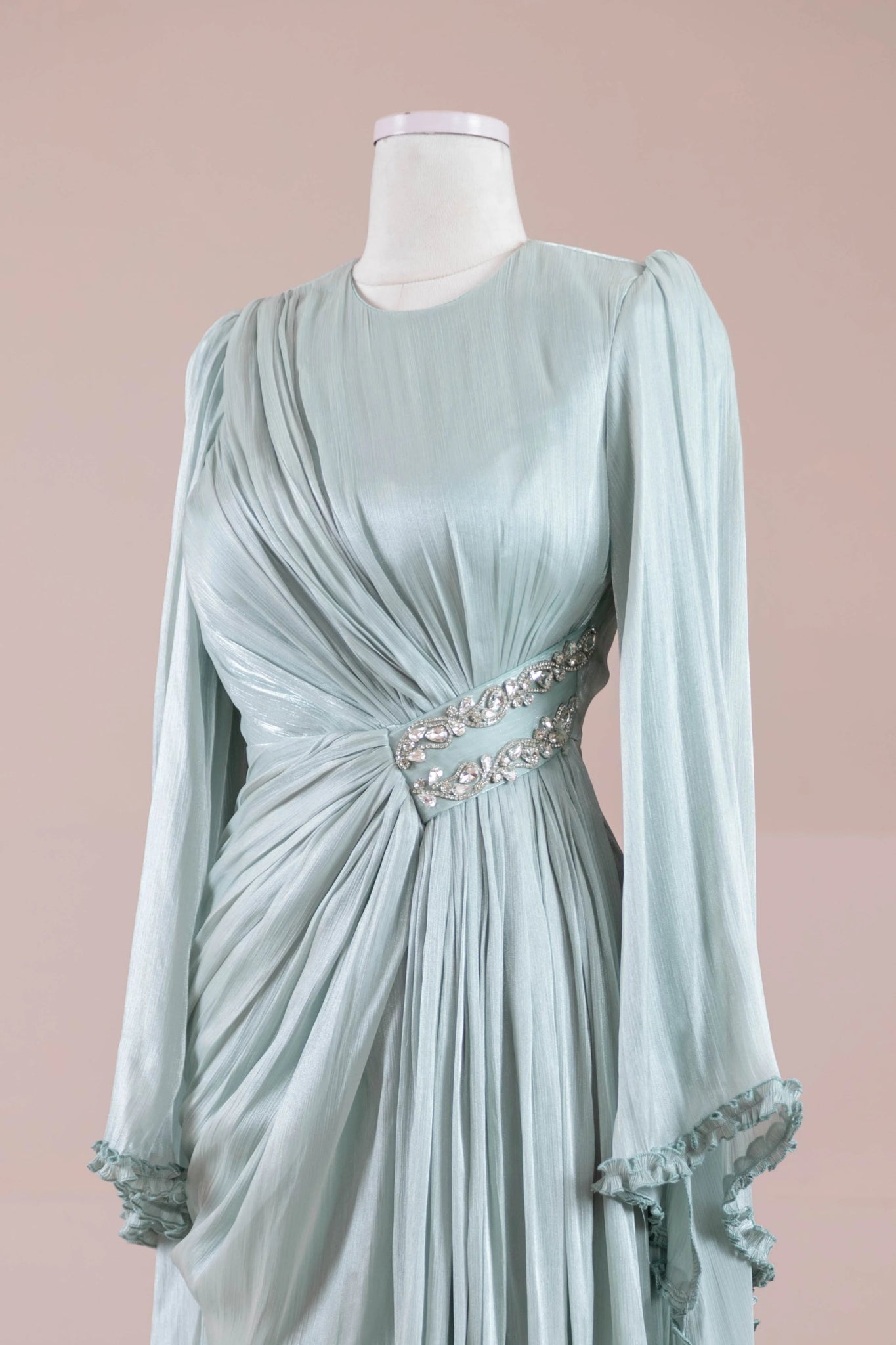 Dera Tesettür Abiye - FioraofDress - tesettur - abiye - mint yeşili - 38 - hijab - evening - dress