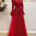Dila Tesettür Abiye Kırmızı - FioraofDress - tesettur - abiye - 48 - KIRMIZI - hijab - evening - dress