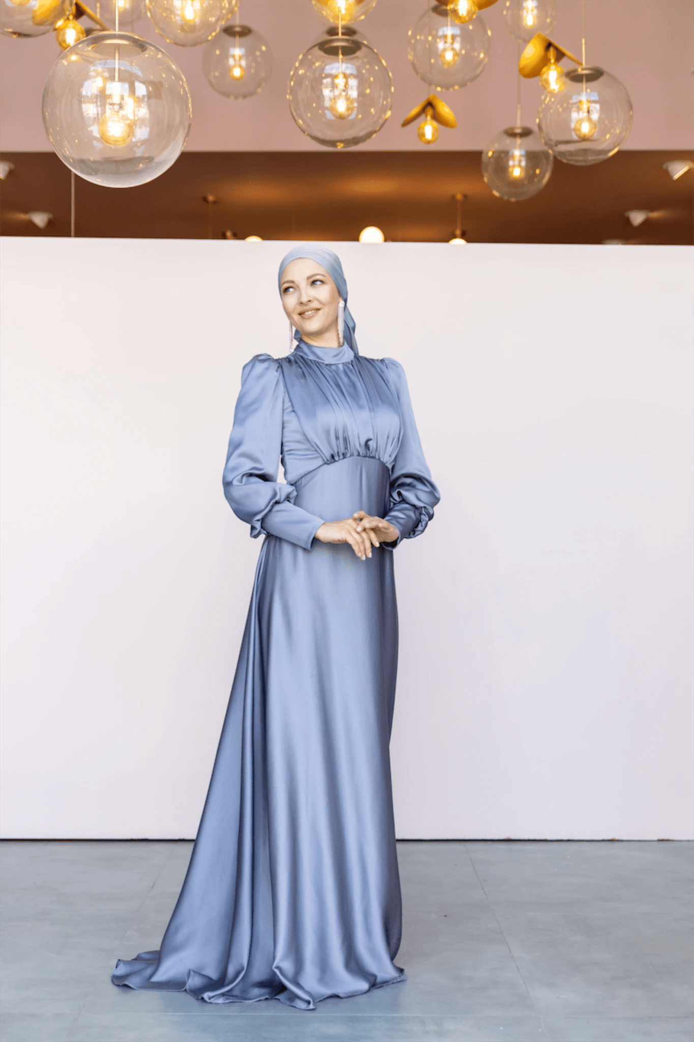 Dilay Tesettür Abiye - Gri - FioraofDress - tesettur - abiye - 46 - Mavii - hijab - evening - dress