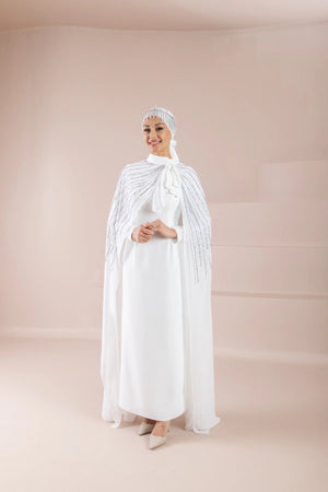 Diva Tesettür Abiye - FioraofDress - tesettur - abiye - Beyaz - 38 - hijab - evening - dress