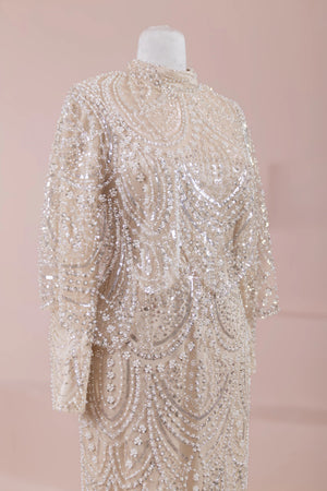 Diva Tesettür Abiye - FioraofDress - tesettur - abiye - BEJ - 38 - hijab - evening - dress