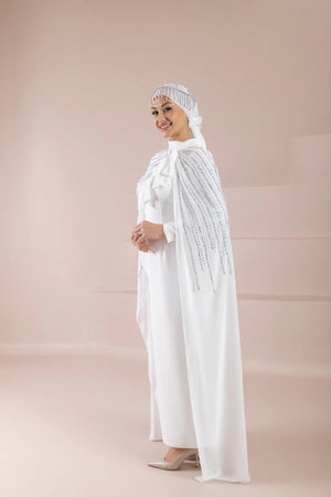 Diva Tesettür Abiye - FioraofDress - tesettur - abiye - Beyaz - 38 - hijab - evening - dress