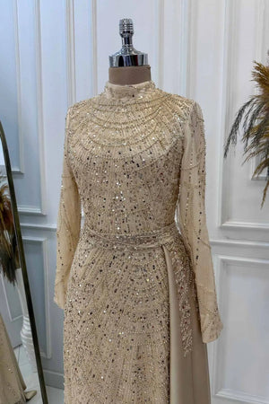 Diva Tesettür Abiye - FioraofDress - tesettur - abiye - GOLD - 36 - hijab - evening - dress