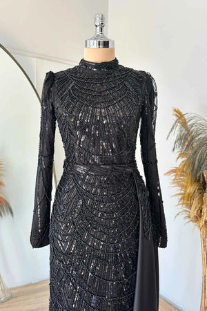 Diva Tesettür Abiye - FioraofDress - tesettur - abiye - SİYAH - 36 - hijab - evening - dress