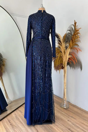 Diva Tesettür Abiye - FioraofDress - tesettur - abiye - LACİVERT - 36 - hijab - evening - dress