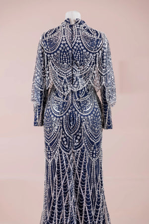 Diva Tesettür Abiye - FioraofDress - tesettur - abiye - lacivert - 38 - hijab - evening - dress