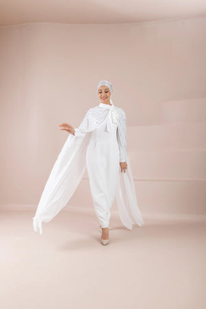 Diva Tesettür Abiye - FioraofDress - tesettur - abiye - Beyaz - 38 - hijab - evening - dress