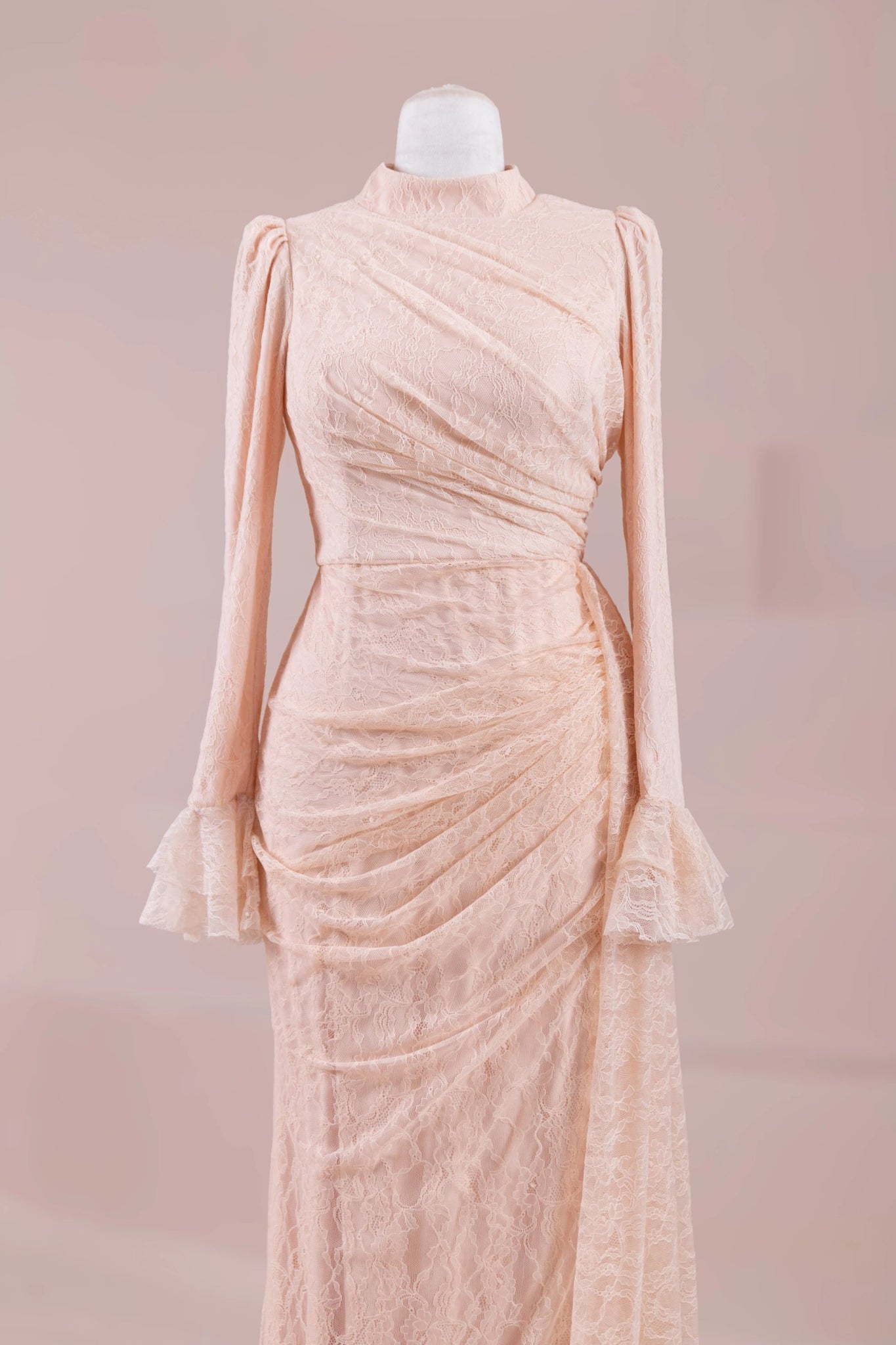 Dorey Tesettür Abiye - FioraofDress - tesettur - abiye - Pudra - 38 - hijab - evening - dress