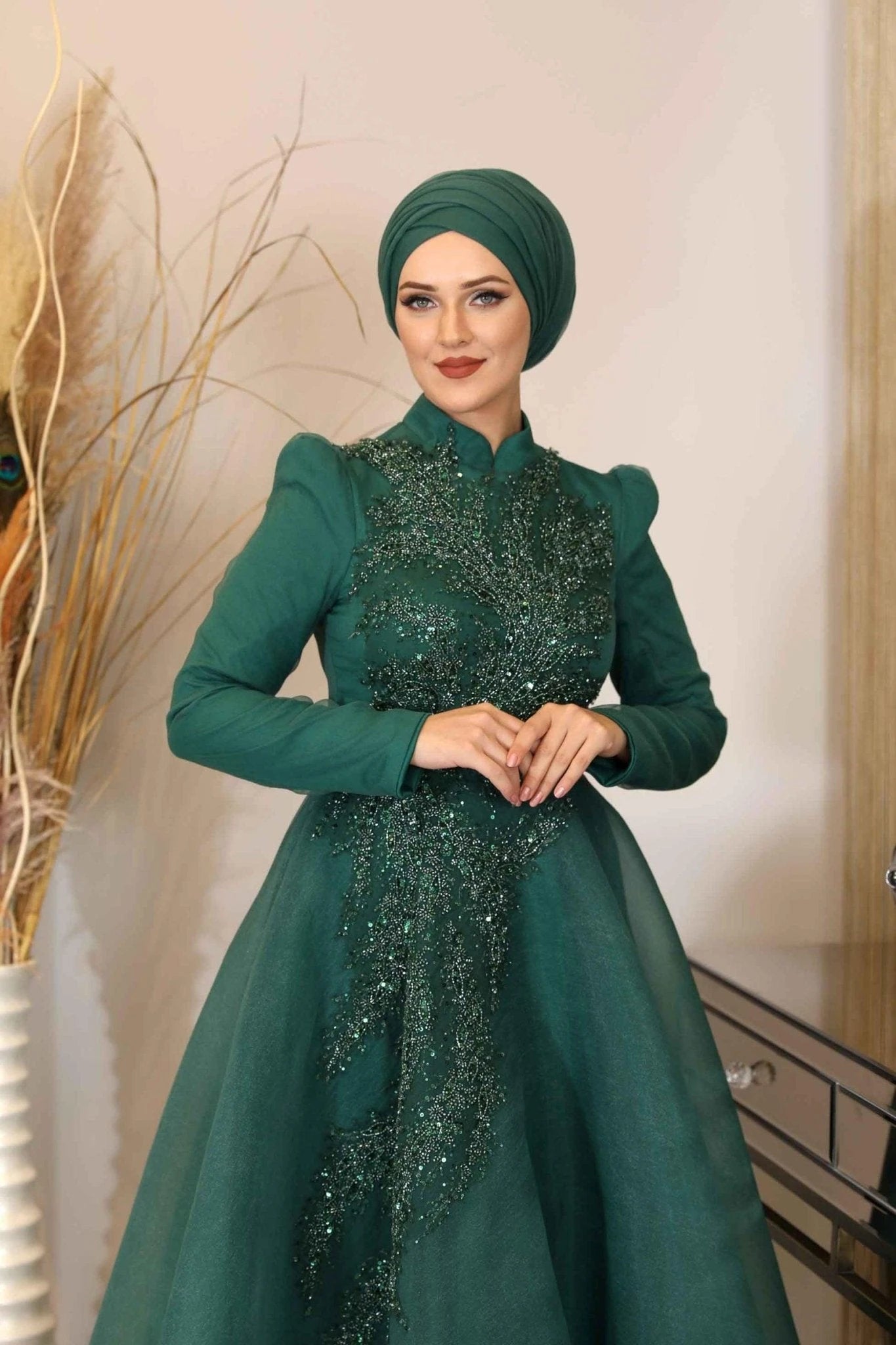Efsun Tesettür Abiye - FioraofDress - tesettur - abiye - 54 - lacivert - hijab - evening - dress