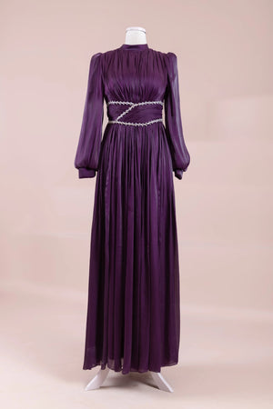 Elin Tesettür Abiye - FioraofDress - tesettur - abiye - Ametist Moru - 38 - hijab - evening - dress