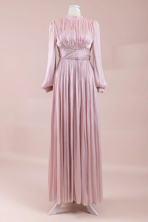 Elin Tesettür Abiye - FioraofDress - tesettur - abiye - Pudra - 38 - hijab - evening - dress