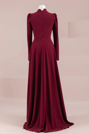 Elise Tesettür Abiye - FioraofDress - tesettur - abiye - BORDO - 38 - hijab - evening - dress