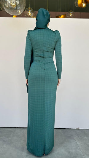 Elmas Tesettür Abiye - FioraofDress - tesettur - abiye - 44 - zümrüt - hijab - evening - dress