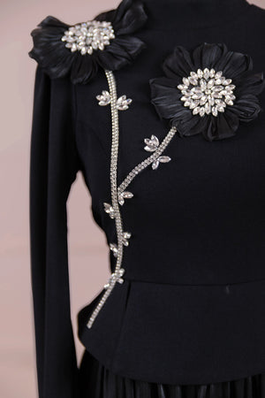 Elya Tesettür Abiye - FioraofDress - tesettur - abiye - Siyahh - 38 - hijab - evening - dress