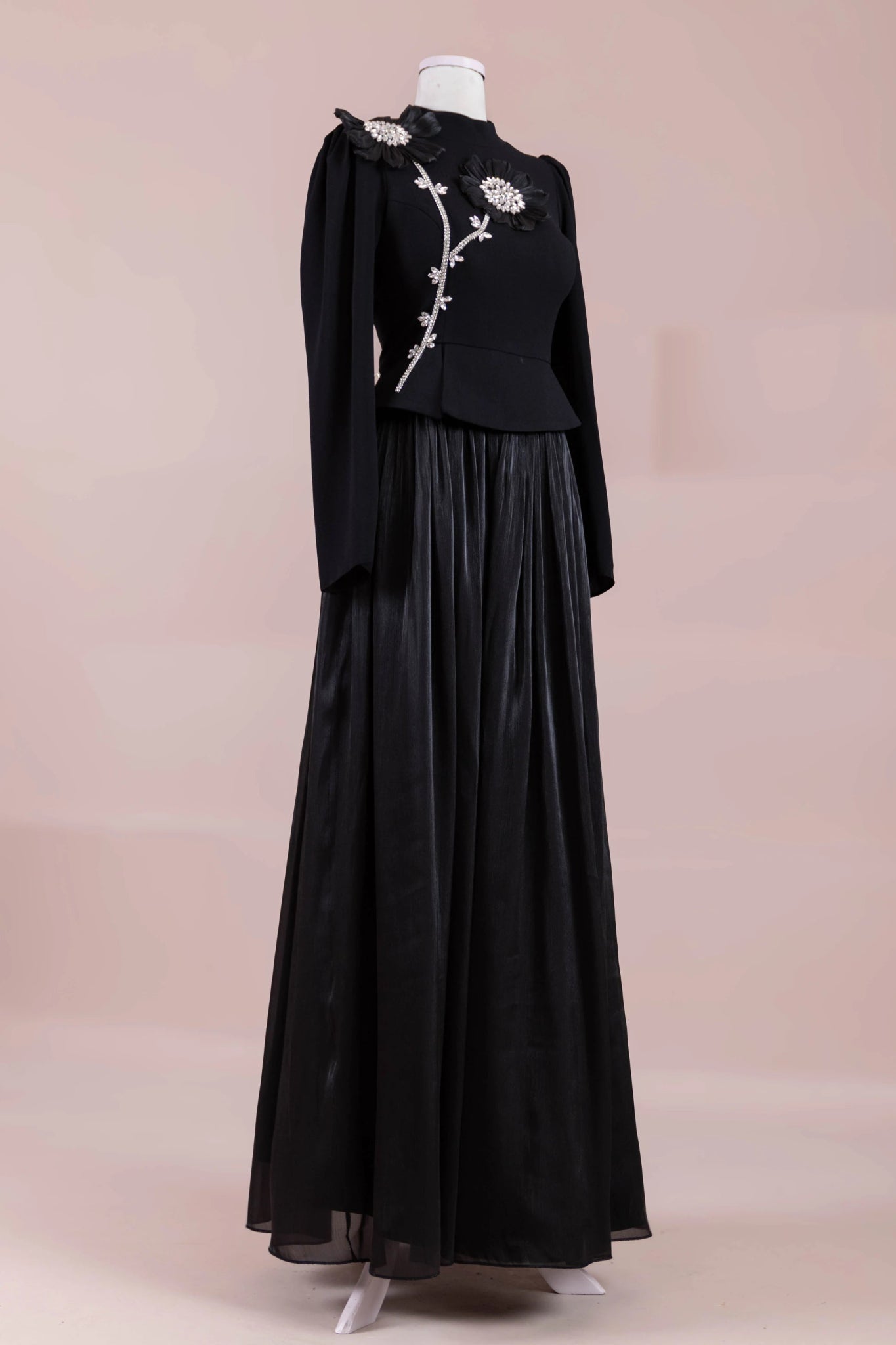 Elya Tesettür Abiye - FioraofDress - tesettur - abiye - Siyahh - 38 - hijab - evening - dress