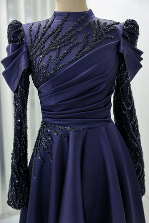 Endam Tesettür Abiye - FioraofDress - tesettur - abiye - 52 - lacivert - hijab - evening - dress