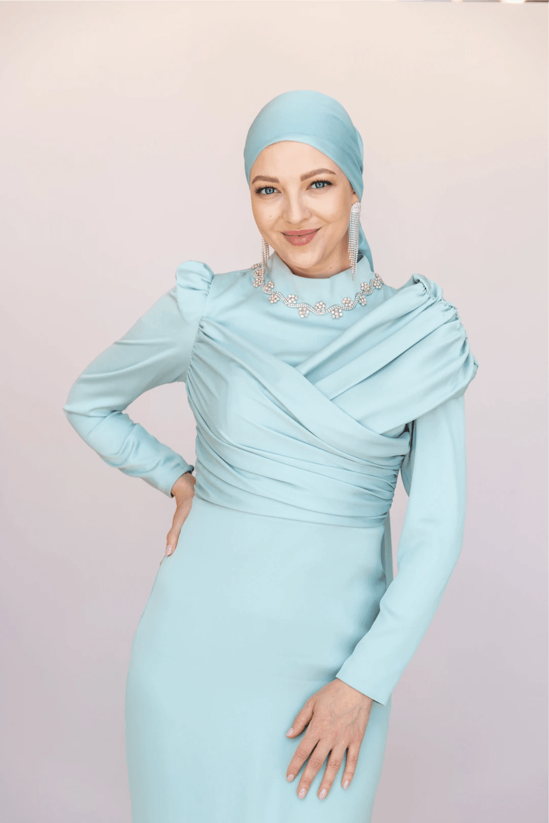 Esperanza Tesettür Abiye - FioraofDress - tesettur - abiye - 44 - mint - hijab - evening - dress