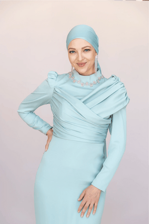 Esperanza Tesettür Abiye - FioraofDress - tesettur - abiye - 44 - mint - hijab - evening - dress