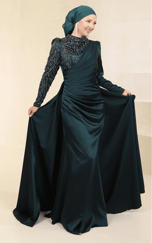 Ester Tesettür Abiye - FioraofDress - tesettur - abiye - 44 - zümrüt - hijab - evening - dress