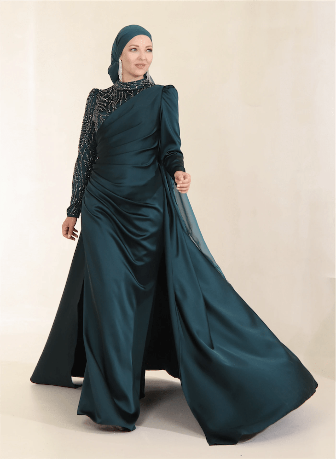Ester Tesettür Abiye - FioraofDress - tesettur - abiye - 44 - zümrüt - hijab - evening - dress