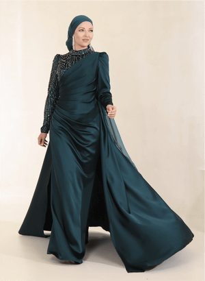 Ester Tesettür Abiye - FioraofDress - tesettur - abiye - 44 - zümrüt - hijab - evening - dress