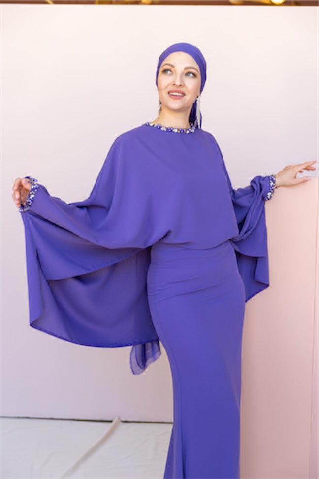 Eveline Tesettür Abiye - FioraofDress - tesettur - abiye - 44 - LİLAA - hijab - evening - dress