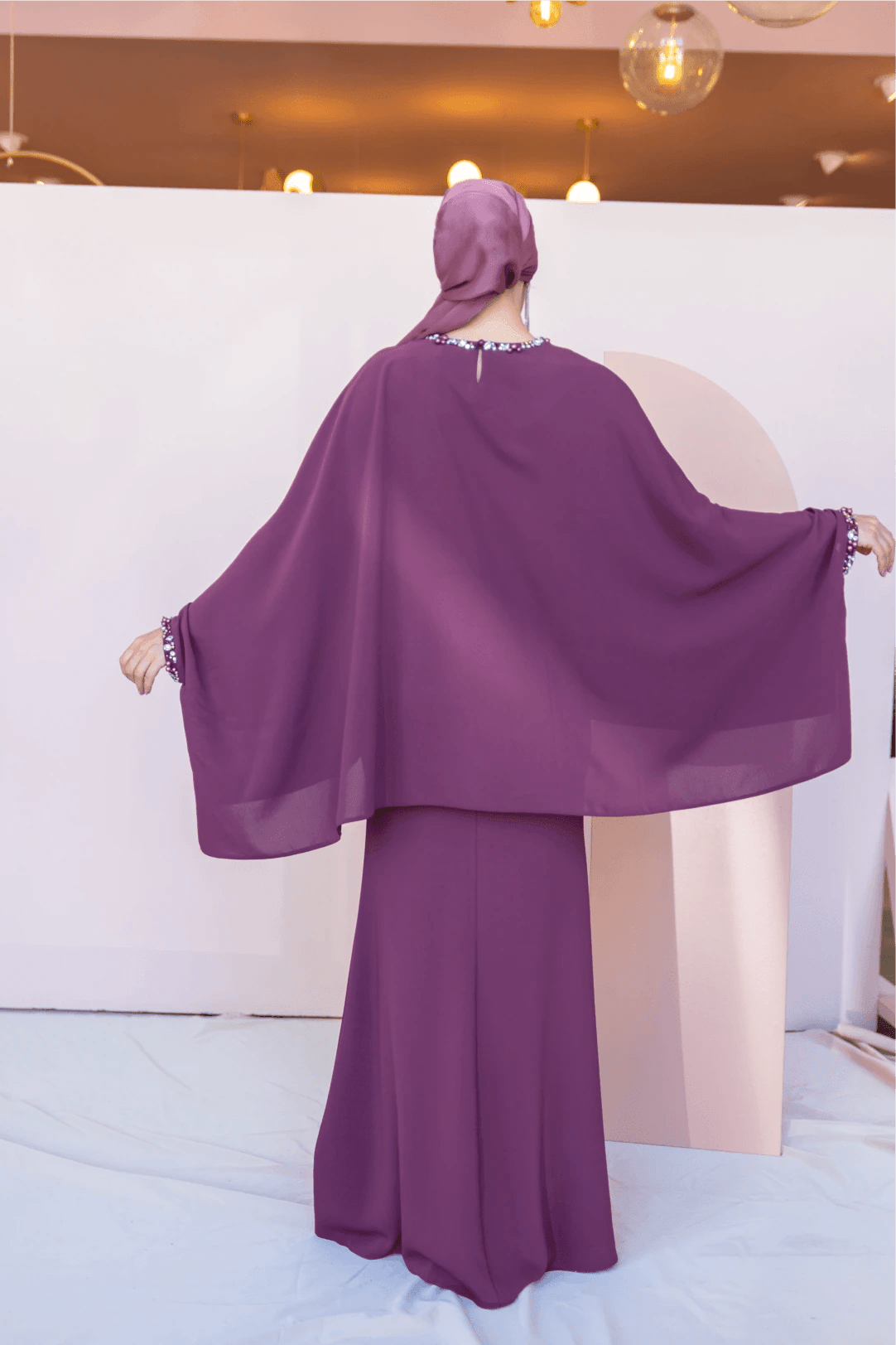 Eveline Tesettür Abiye - FioraofDress - tesettur - abiye - 44 - Mürdüm - hijab - evening - dress