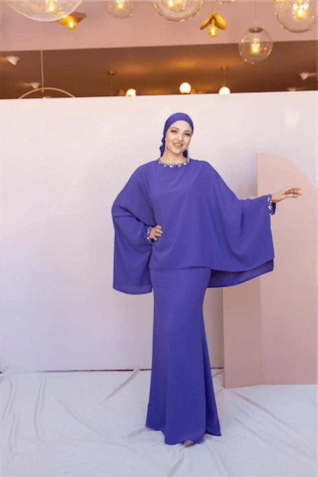Eveline Tesettür Abiye - FioraofDress - tesettur - abiye - 44 - LİLAA - hijab - evening - dress