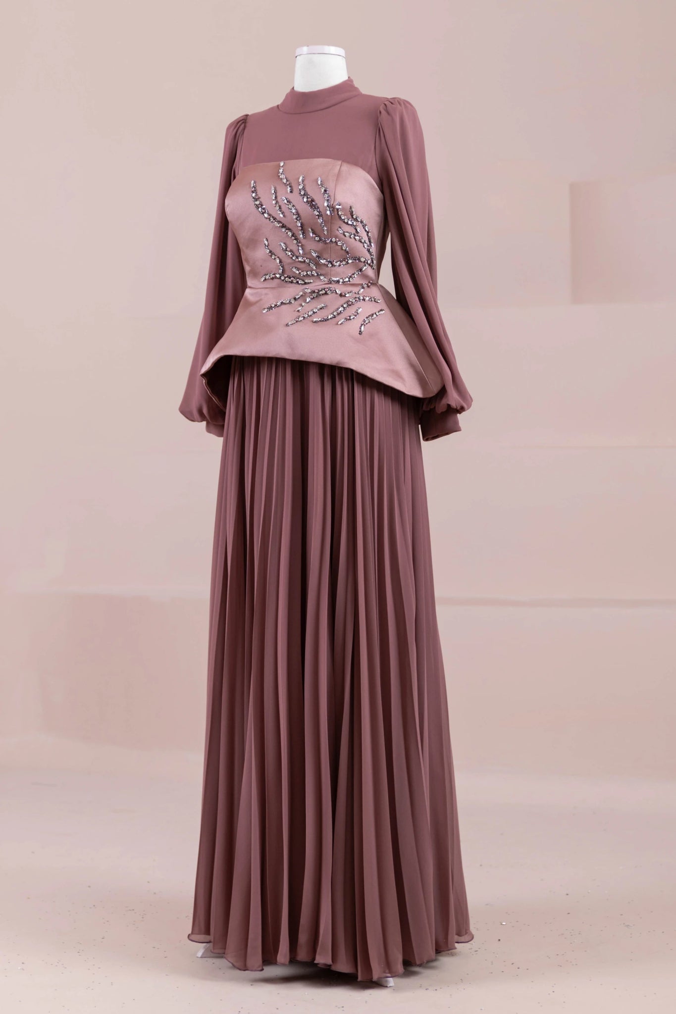 Eyla Tesettür Abiye - FioraofDress - tesettur - abiye - rose - 36 - hijab - evening - dress