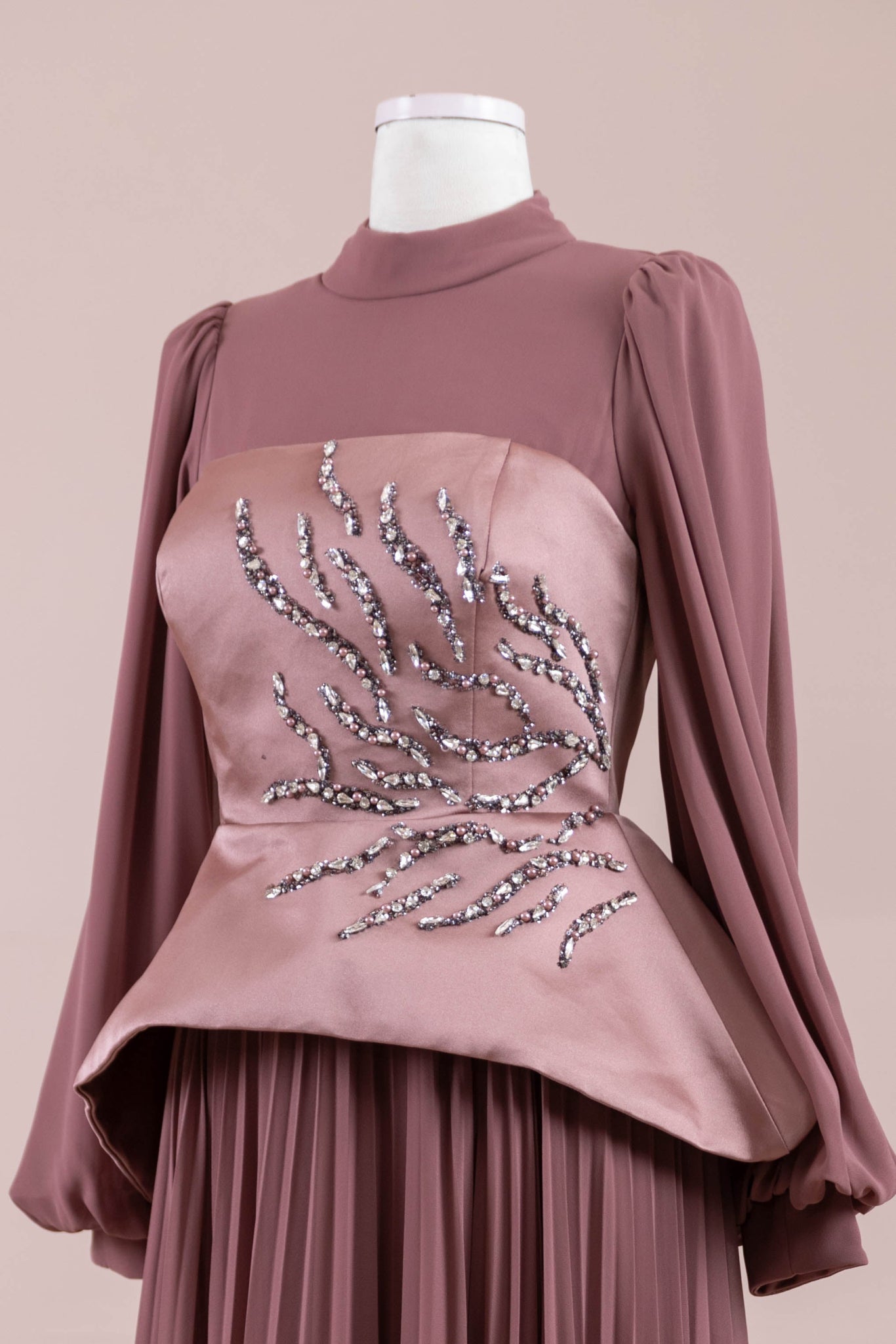 Eyla Tesettür Abiye - FioraofDress - tesettur - abiye - rose - 36 - hijab - evening - dress