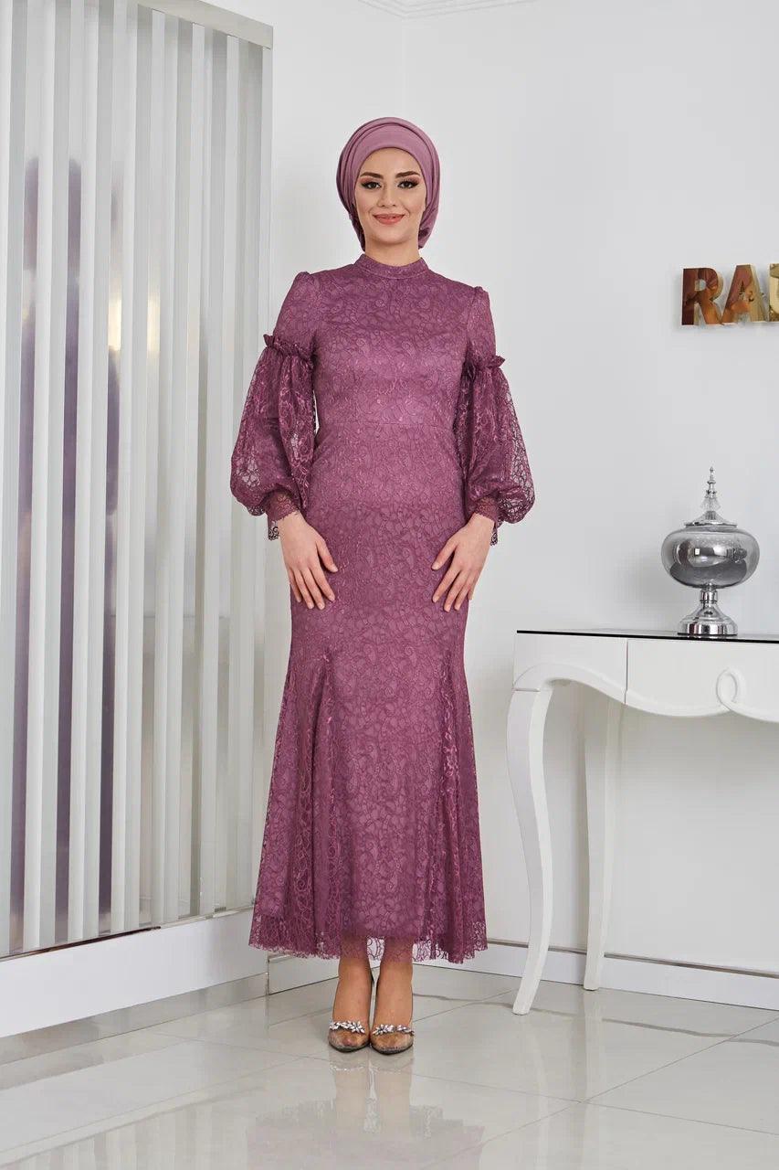 Eylül Tesettür Abiye - FioraofDress - tesettur - abiye - 44 - LİLAA - hijab - evening - dress