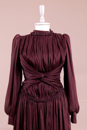 Faelyn Tesettür Abiye - FioraofDress - tesettur - abiye - bery burgundy - 38 - hijab - evening - dress