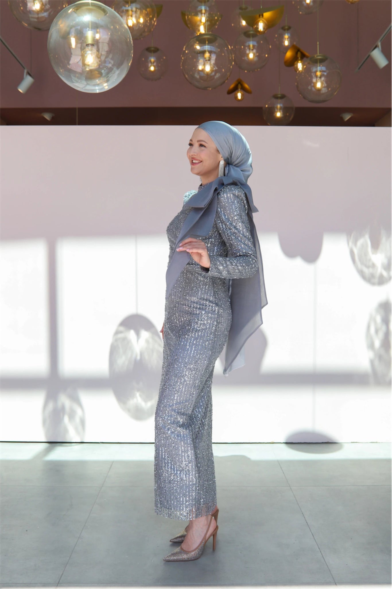 Farilya Tesettür Abiye - FioraofDress - tesettur - abiye - 46 - gri - hijab - evening - dress