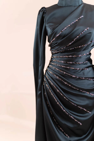 Faris Tesettür Abiye - FioraofDress - tesettur - abiye - zümrüt - 38 - hijab - evening - dress