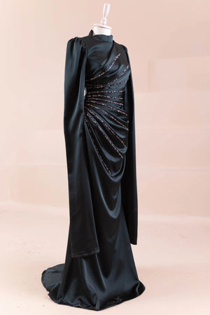 Faris Tesettür Abiye - FioraofDress - tesettur - abiye - zümrüt - 38 - hijab - evening - dress