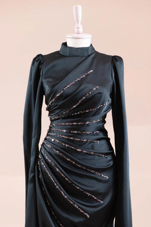 Faris Tesettür Abiye - FioraofDress - tesettur - abiye - zümrüt - 38 - hijab - evening - dress