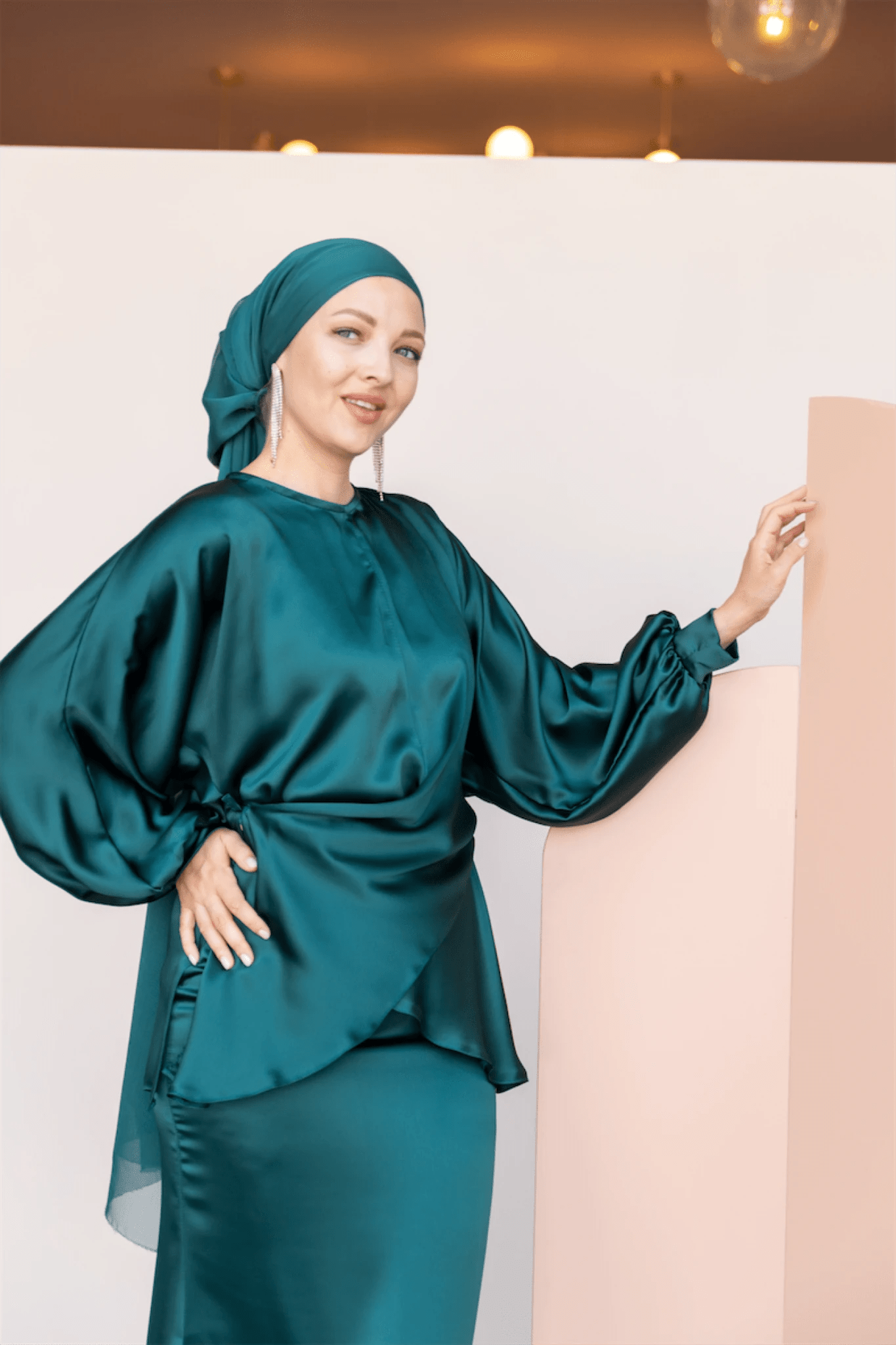 Felicita Tesettür Abiye - FioraofDress - tesettur - abiye - 44 - Yağı Yeşil - hijab - evening - dress