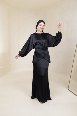 Felicita Tesettür Abiye - FioraofDress - tesettur - abiye - 44 - Siyahh - hijab - evening - dress