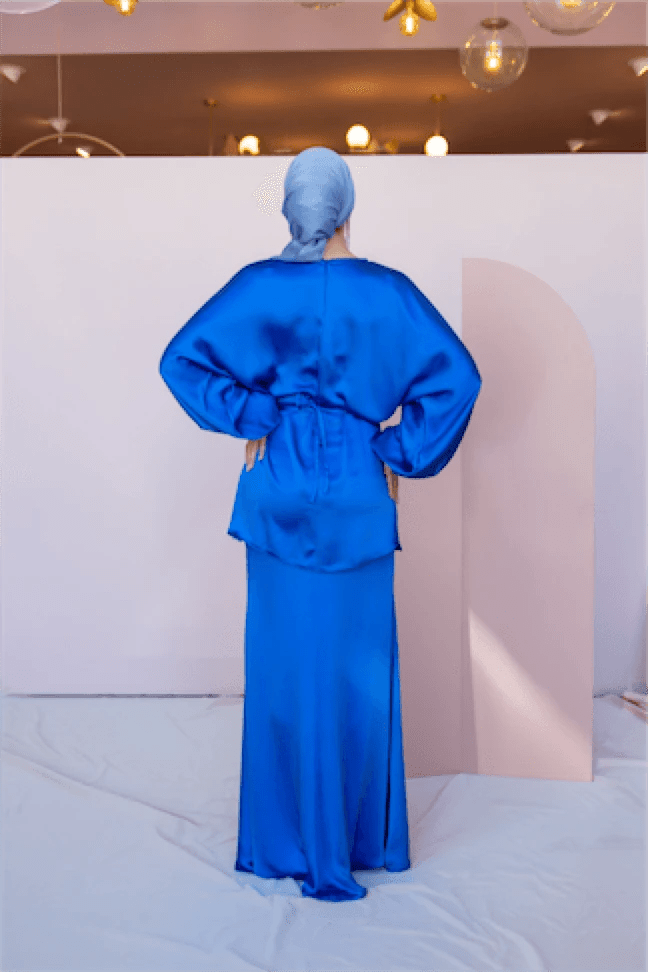 Felicita Tesettür Abiye - FioraofDress - tesettur - abiye - 44 - Mavii - hijab - evening - dress