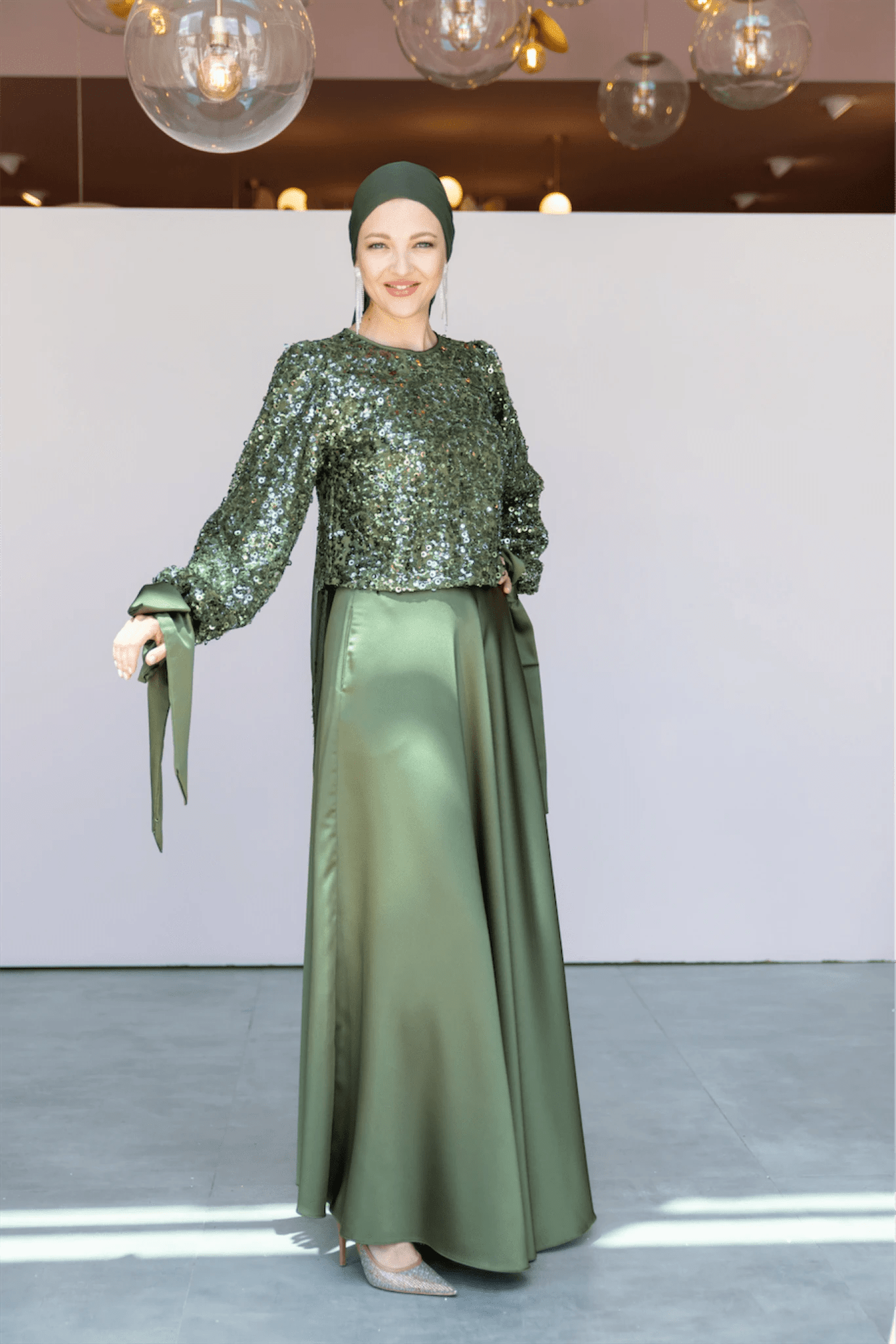 Ferce Tesettür Abiye - FioraofDress - tesettur - abiye - 44 - haki - hijab - evening - dress